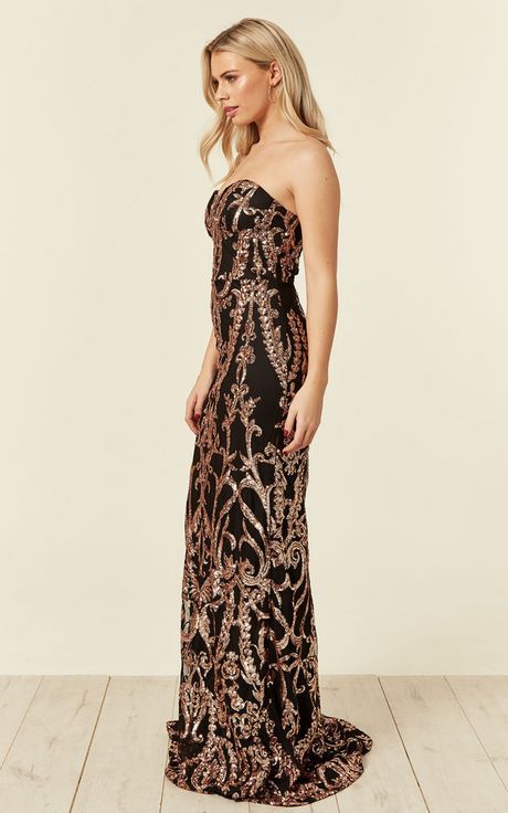 black-and-rose-gold-sequin-embellished-fishtail-maxi-dress-01_12 Black and rose gold sequin embellished fishtail maxi dress