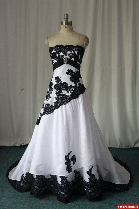 black-and-white-lace-wedding-dress-10_3 Black and white lace wedding dress