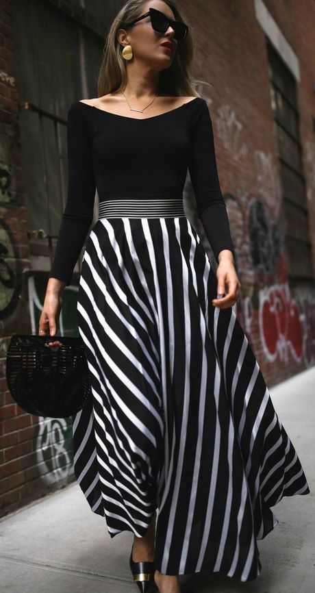 black-and-white-long-skirt-06_13 Black and white long skirt