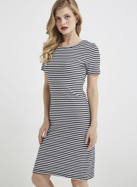 black-and-white-striped-t-shirt-dress-43_11 Black and white striped t shirt dress