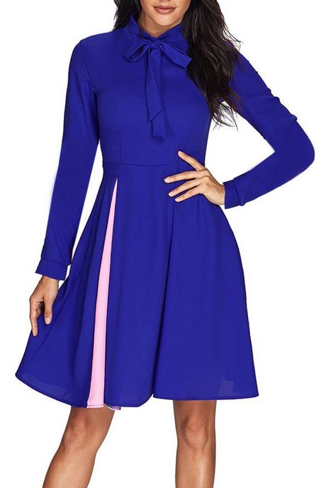 blue-flare-dress-90_2 Blue flare dress