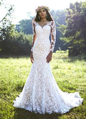 fit-and-flare-wedding-dress-with-sleeves-59_16 Fit and flare wedding dress with sleeves