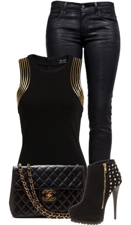 gold-and-black-outfits-for-ladies-92 Gold and black outfits for ladies