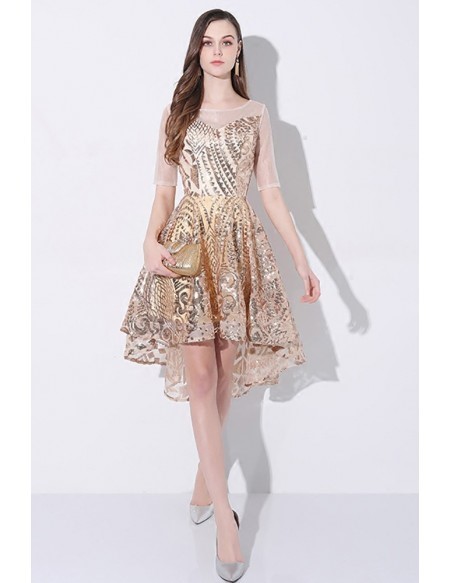 gold-high-low-dress-66 Gold high low dress