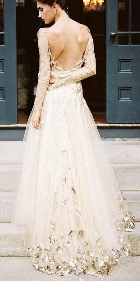 gold-wedding-dresses-with-sleeves-03_11 Gold wedding dresses with sleeves