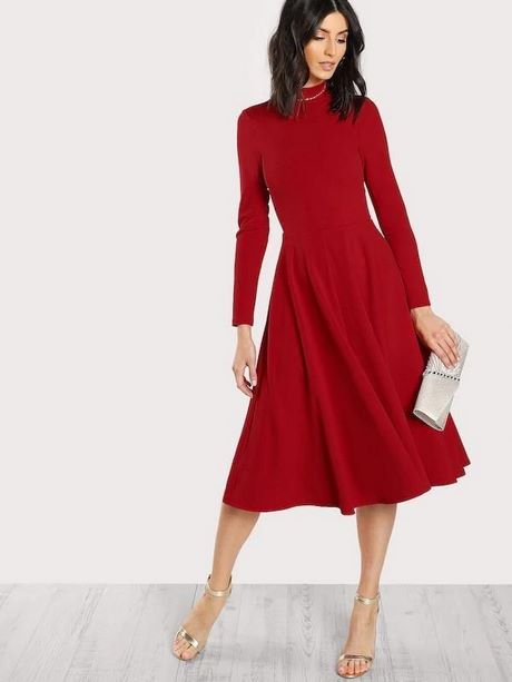 high-neck-fit-and-flare-dress-08_12 High neck fit and flare dress