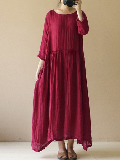 long-sleeve-cotton-maxi-dress-49_9 Long sleeve cotton maxi dress