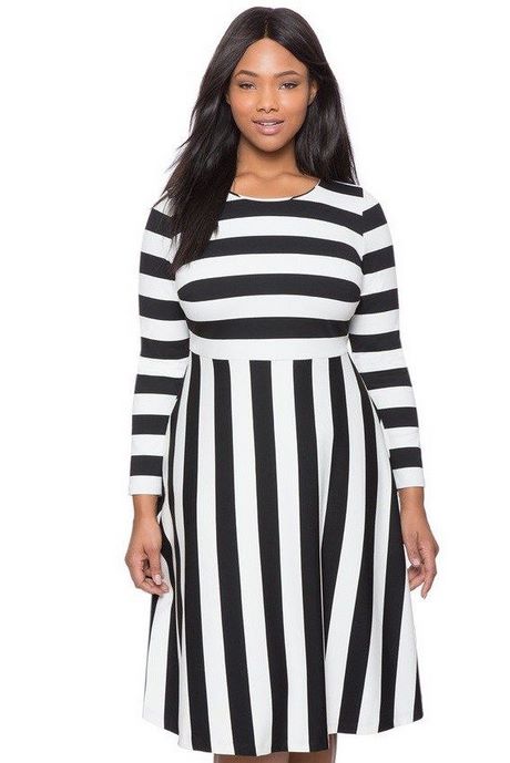 plus-size-black-and-white-striped-dress-33_13 Plus size black and white striped dress