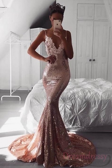 Rose Gold Dresses For Prom 