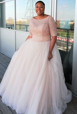 rose-gold-wedding-dress-plus-size-93 Rose gold wedding dress plus size