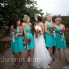 Aqua bridesmaid dresses
