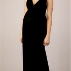 Black maternity maxi dress