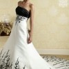 Black white wedding dress