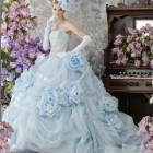 Blue bridal dresses