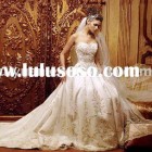 Cream lace wedding dress