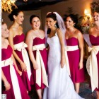Dark pink bridesmaid dresses