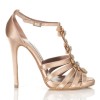 Gold high heel sandals