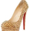 Gold stiletto heels