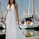 Halter beach wedding dress