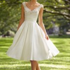 Knee length wedding dress