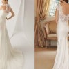 Lace backless wedding dress