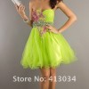 Lime green cocktail dress