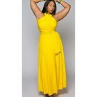 Plus size yellow dresses