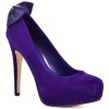 Purple suede heels