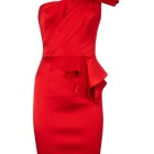 Red one shoulder dress
