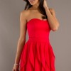 Red ruffle dress
