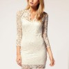 Short white lace dress