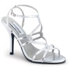 Silver strappy high heels