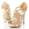 Strappy gold heels