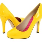 Yellow high heels