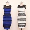 Black and blue dresses