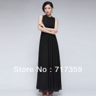 Casual long black dress