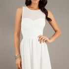 White short casual dresses