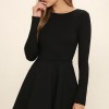 Black long sleeve dress short