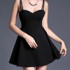 Little black dress flared skirt
