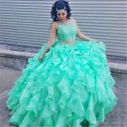 Mint green dress for quince
