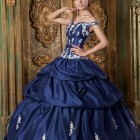 Navy blue quinceanera dress