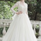 Lace long sleeve wedding gown