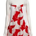 Red and white summer dress