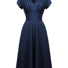 Vintage navy blue dress