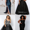 Black plus size prom dresses 2023