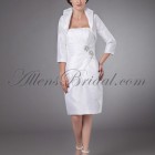 White mother of the bride dress with jacket