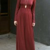 Casual red maxi dress