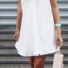 Long casual white dress
