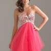Pink short prom dress