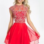 Red prom dress short